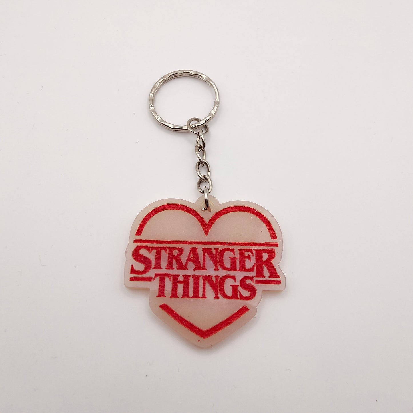 Logo Keyring - White / Red
