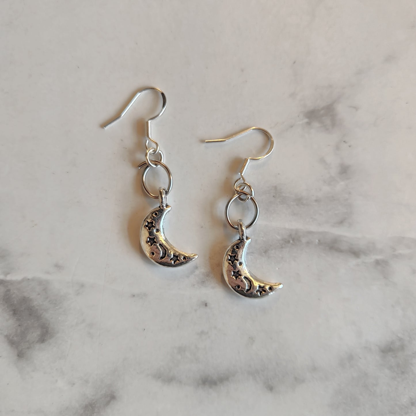 Moon Earrings - Silver