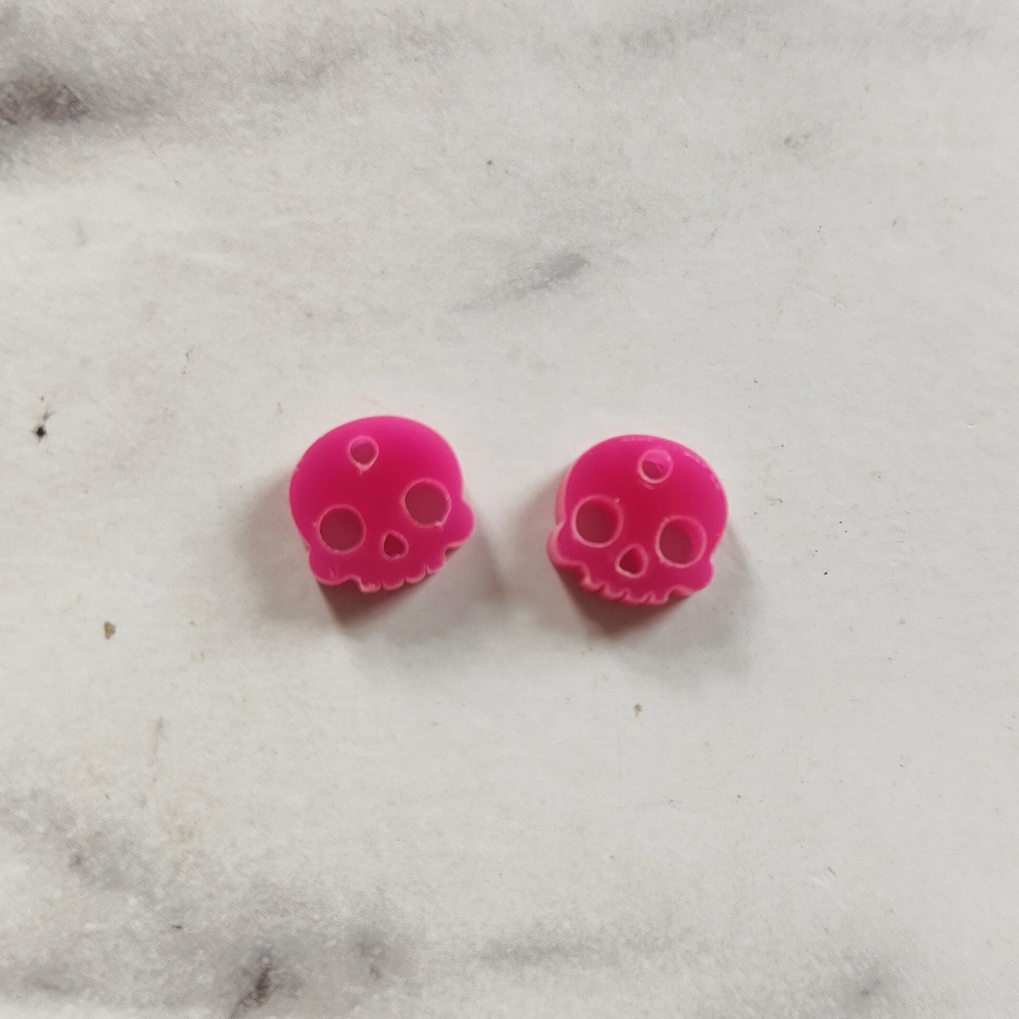Skull (Small) Earrings - Pink