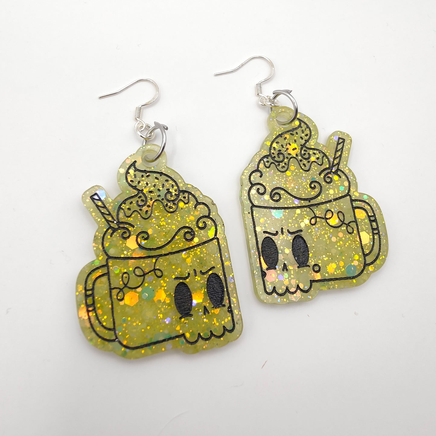 Hot Chocolate Skulls Earrings - Green