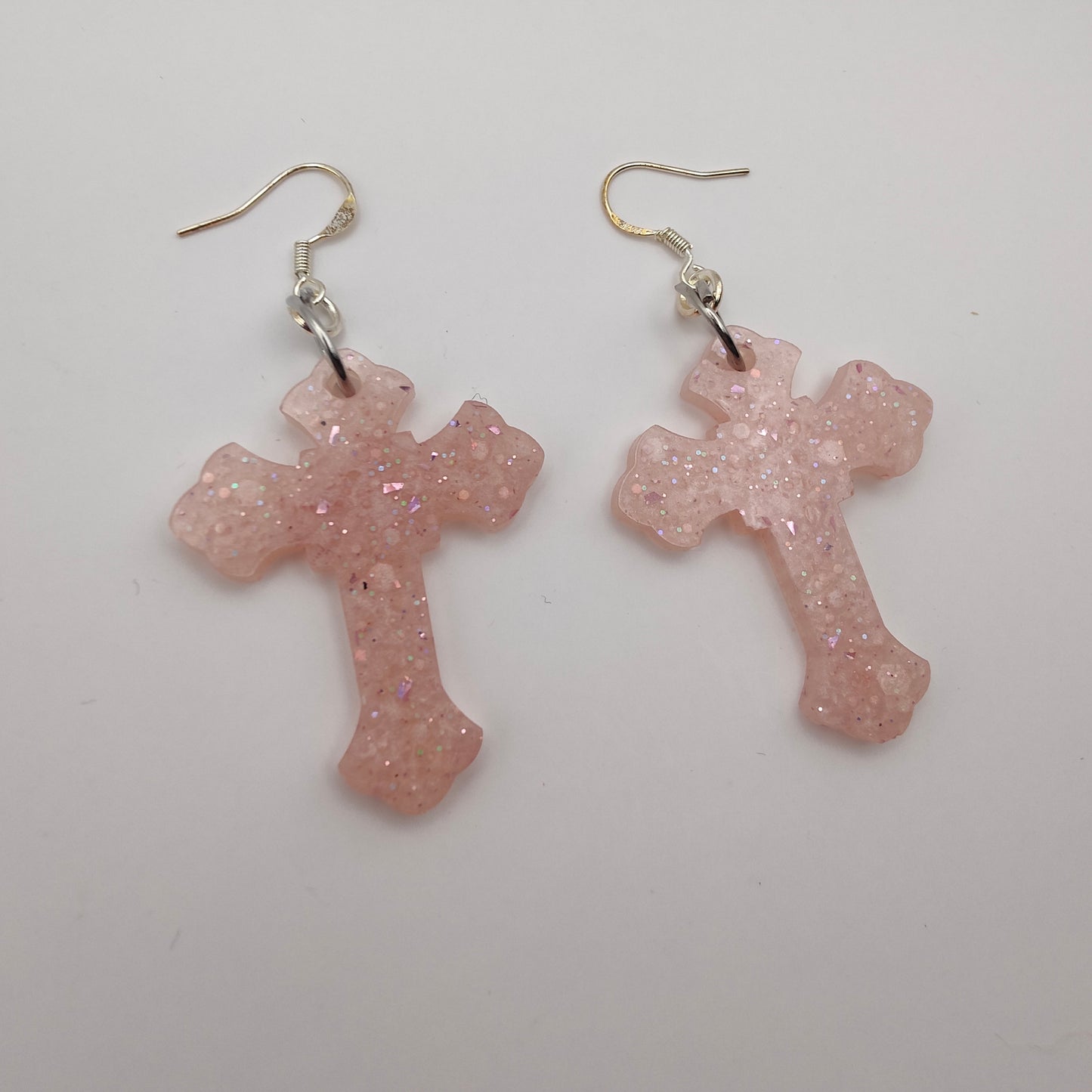 Cross Earrings - Pink