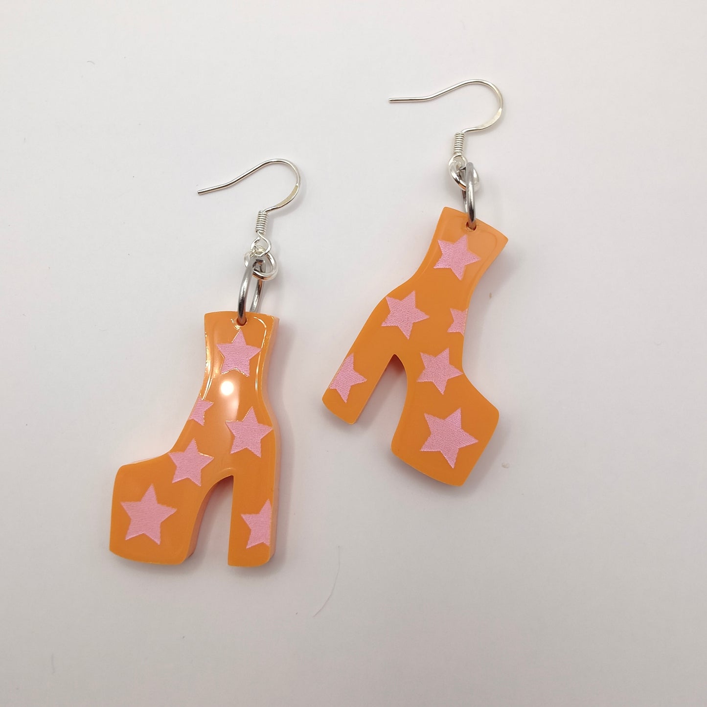 Boots Stars Earrings - Orange / Pink