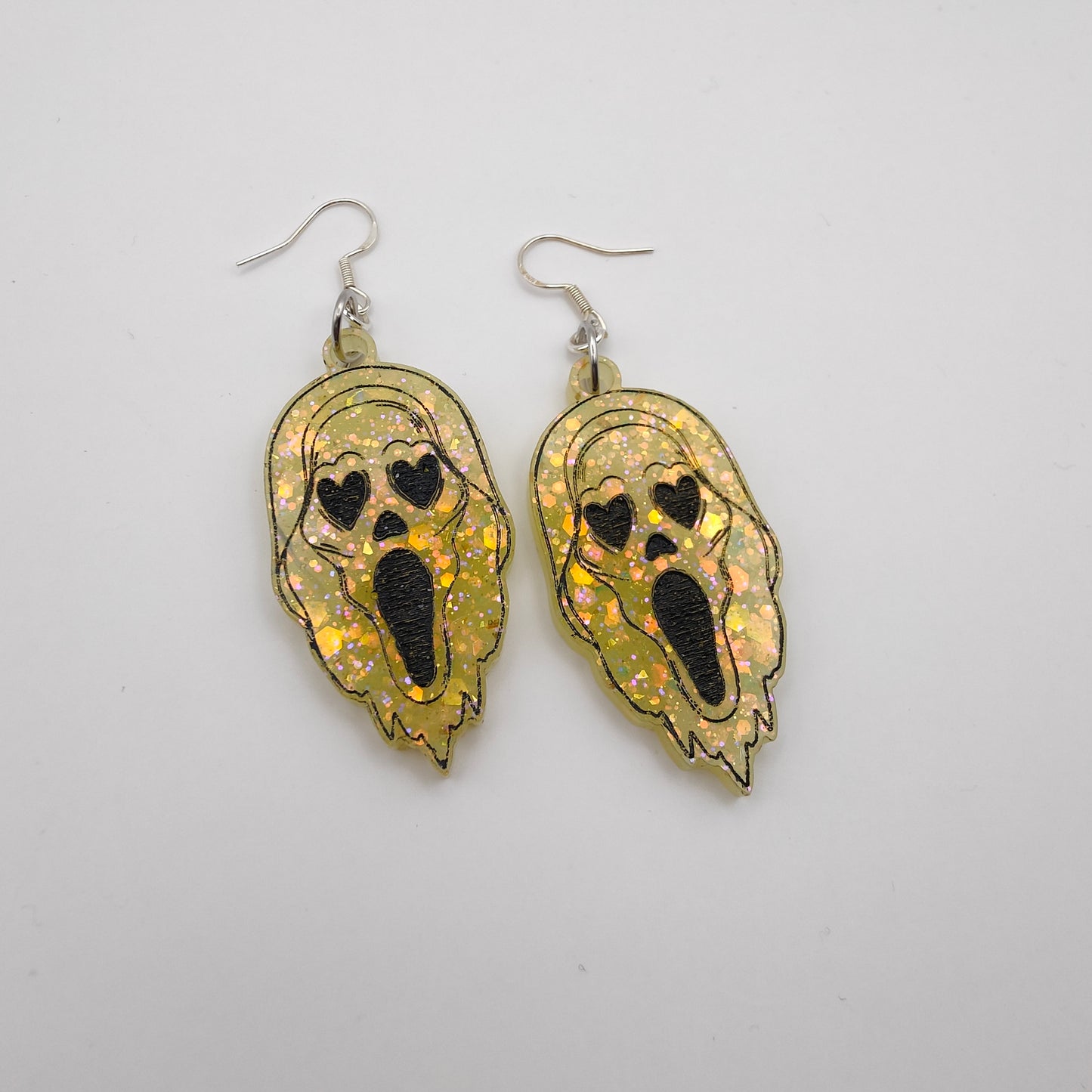 Mask Earrings - Yellow