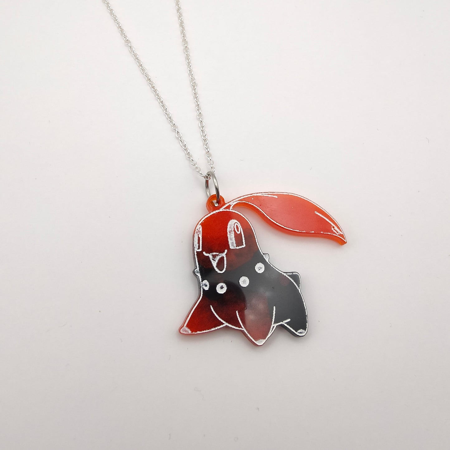 Pocket Monster Necklace - Red / Black