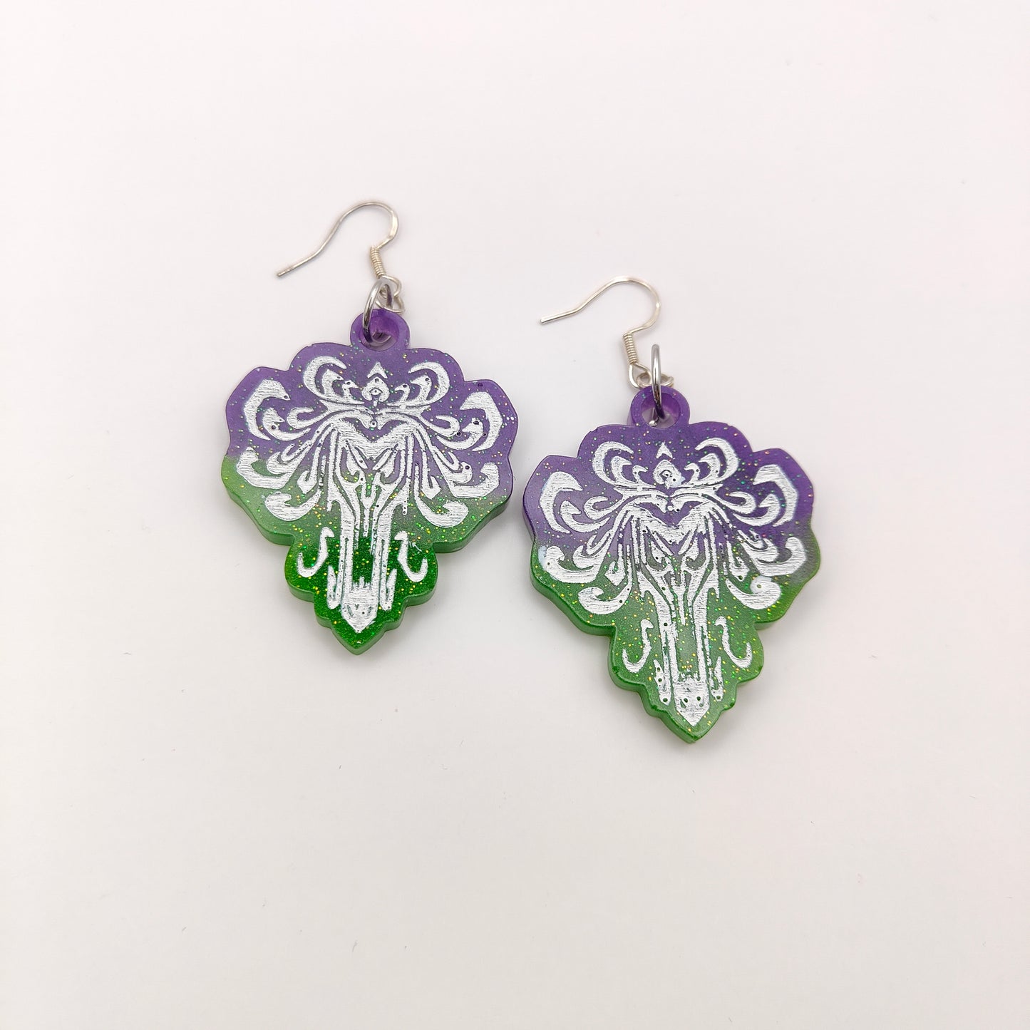 Spooky Earrings - Purple / Green