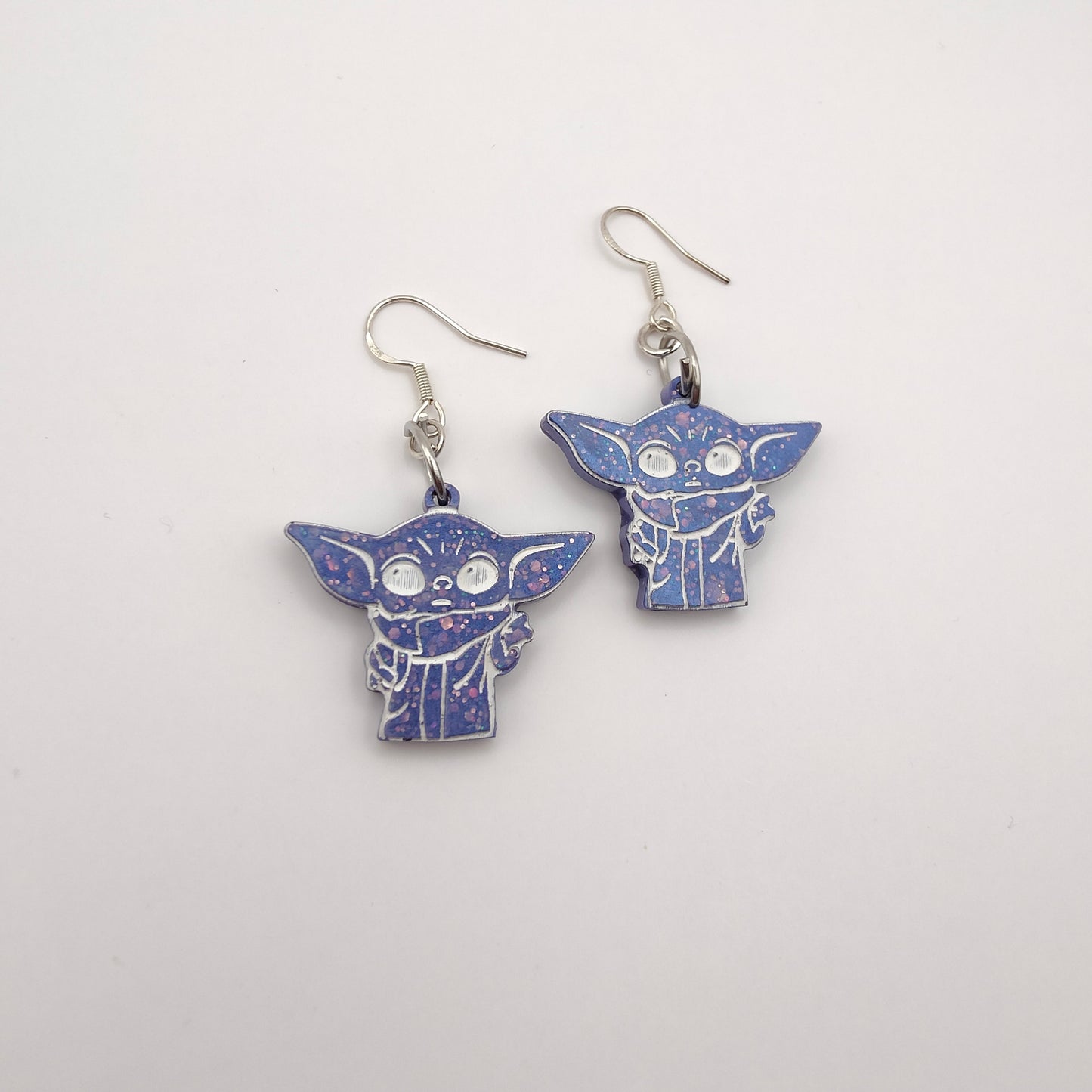 Small Alien Earrings - Purple