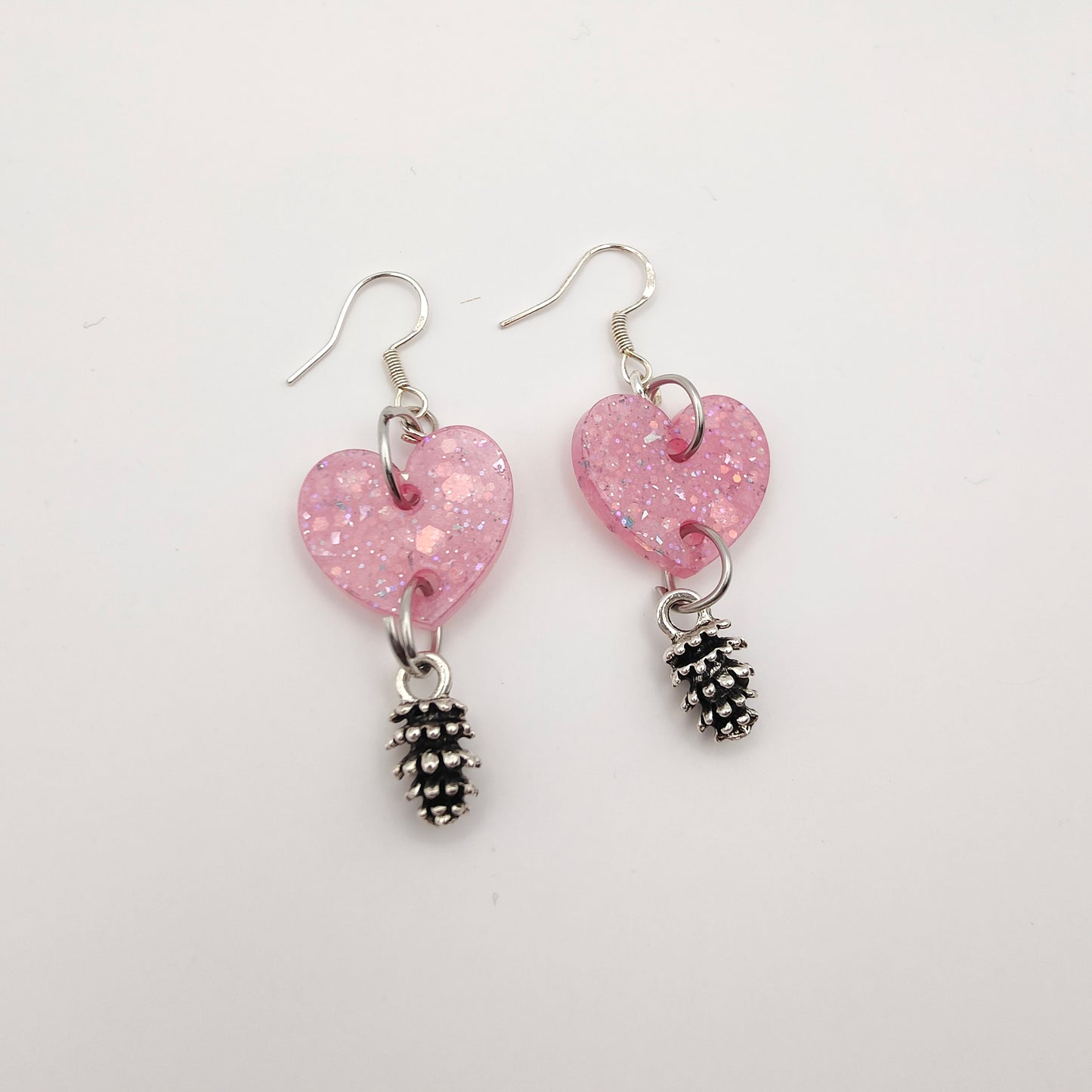 Pine Cone Earrings - Pink