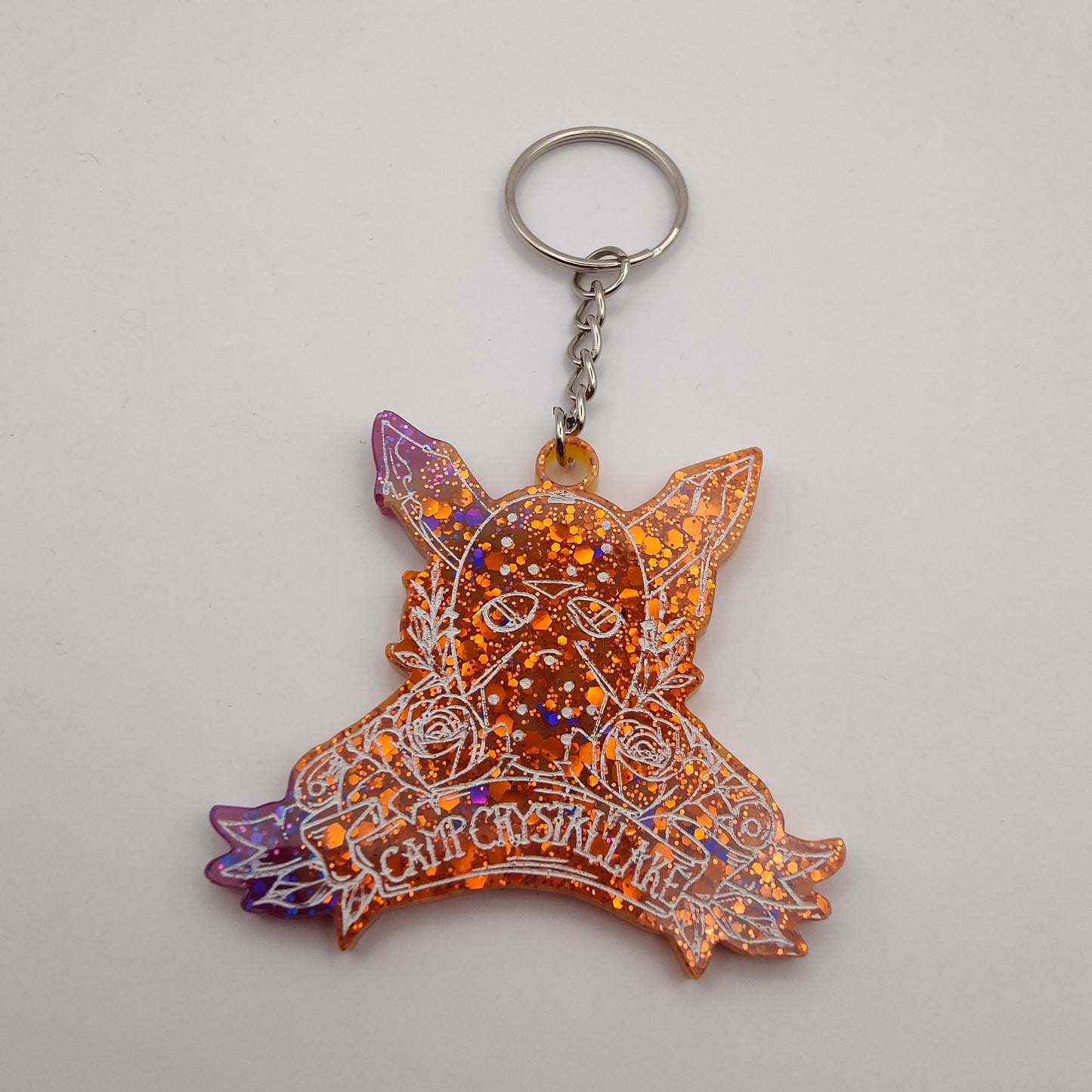 Mask Spooky Keyring - Purple / Orange