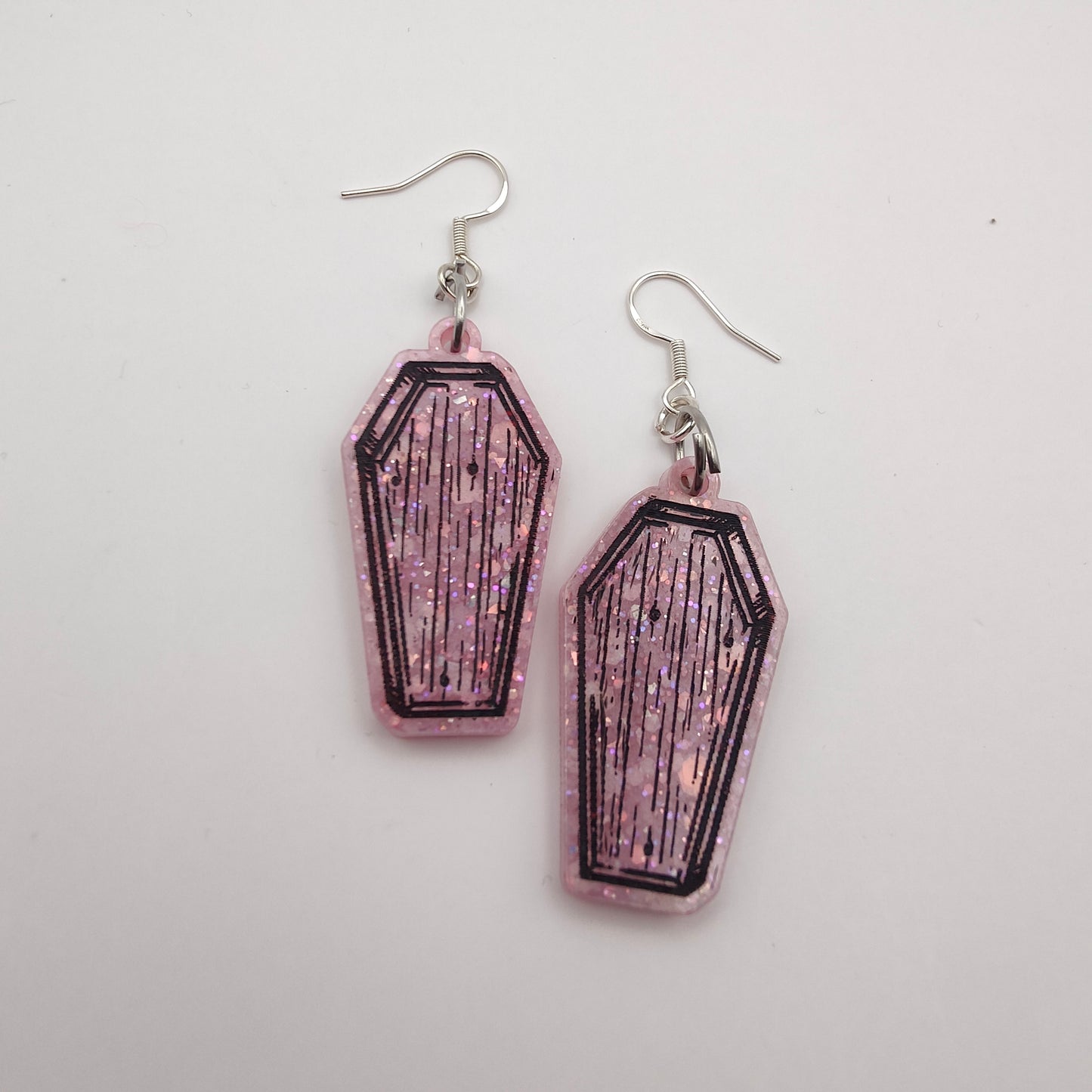 Coffin (Small) Earrings - Pink