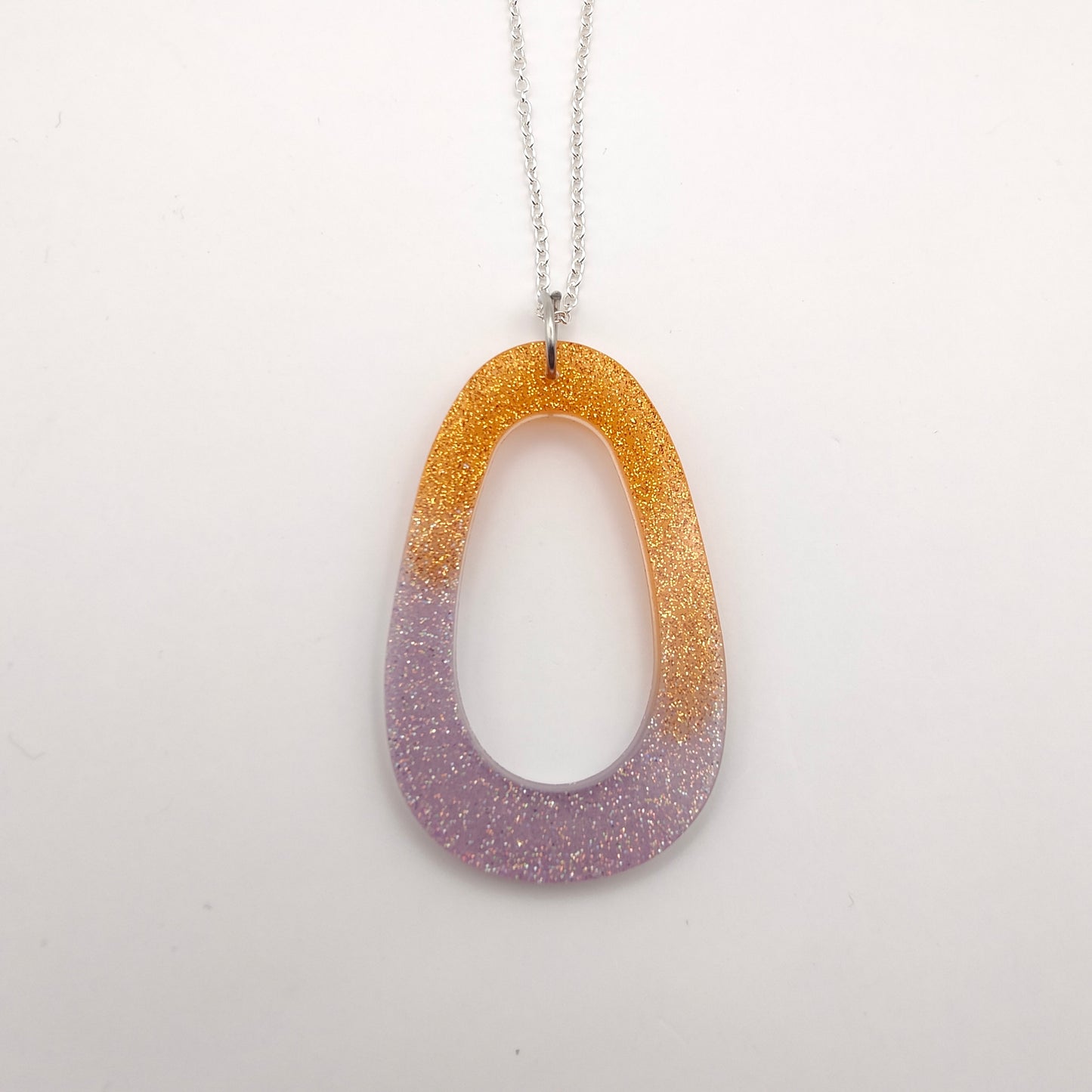 Oval Necklace - Glitter Hallowen