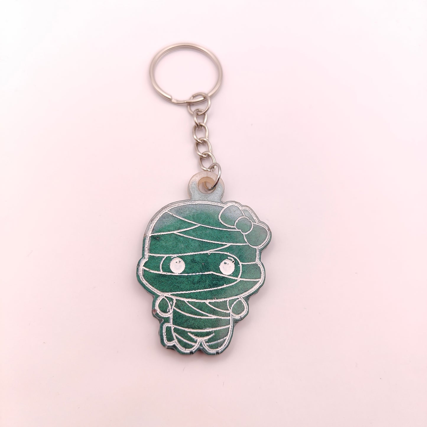 Mummy Keyring - Teal / Pink