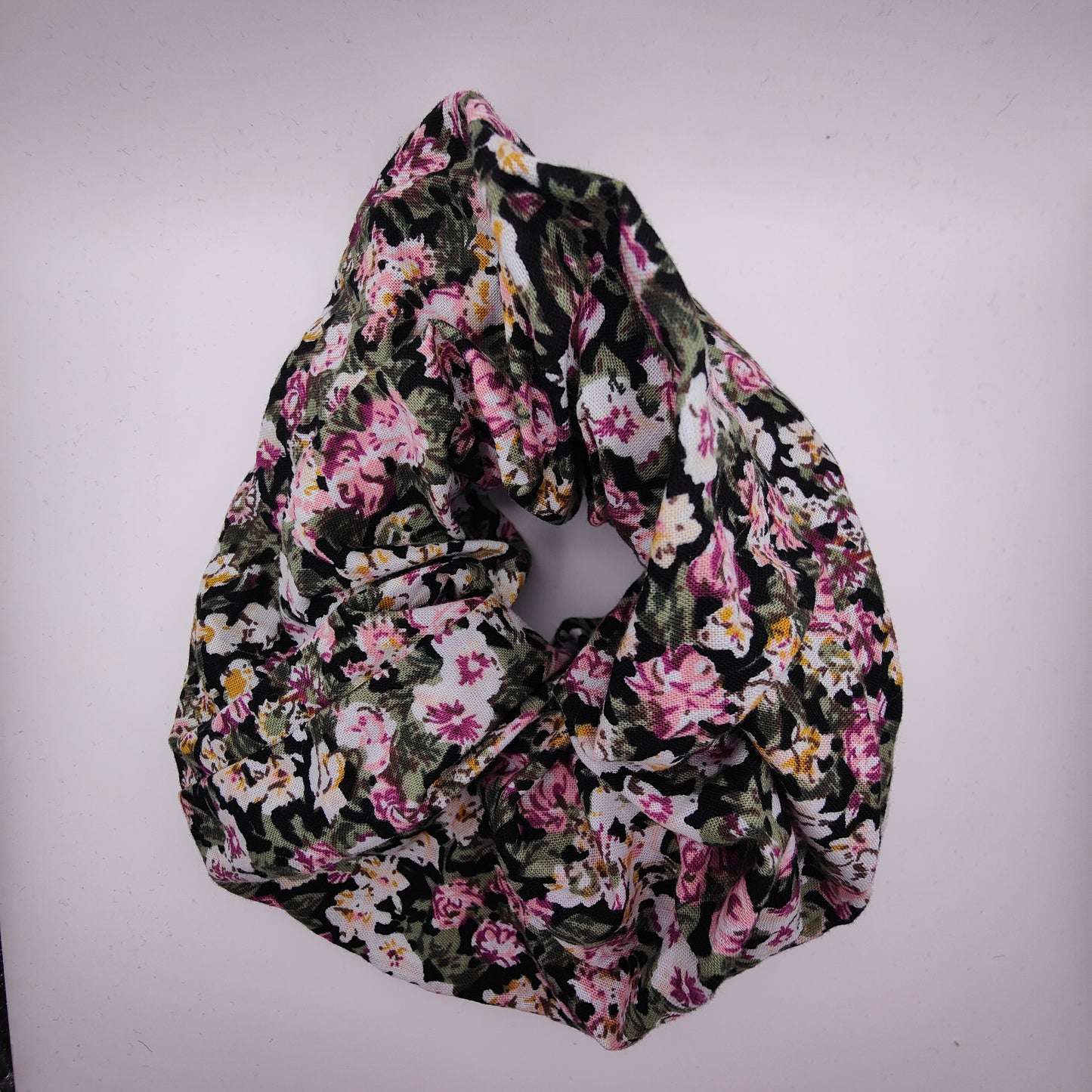 Scrunchie (Large) - Floral Pink