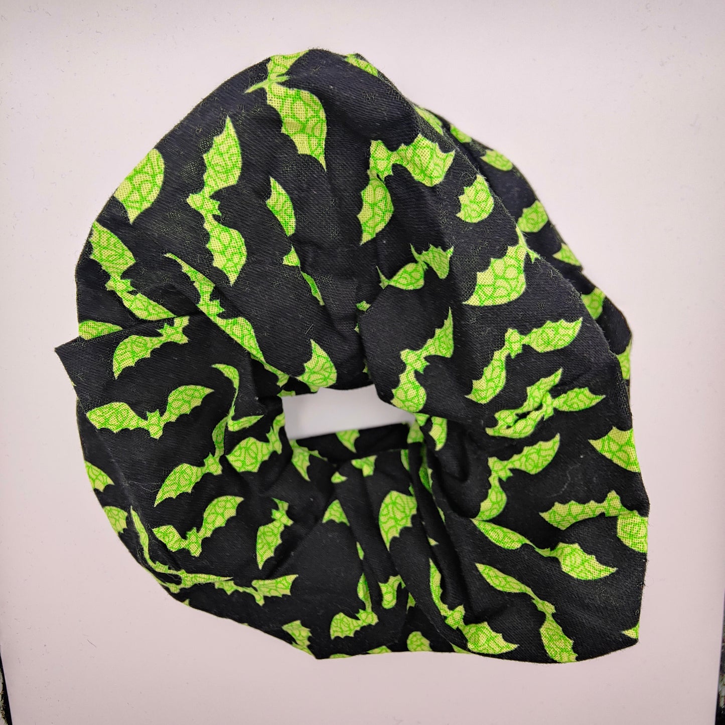 Scrunchie (Large) - Bats Green