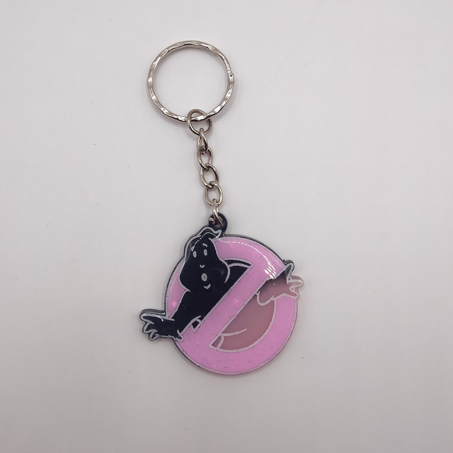 Ghost Keyring - Pink/Black