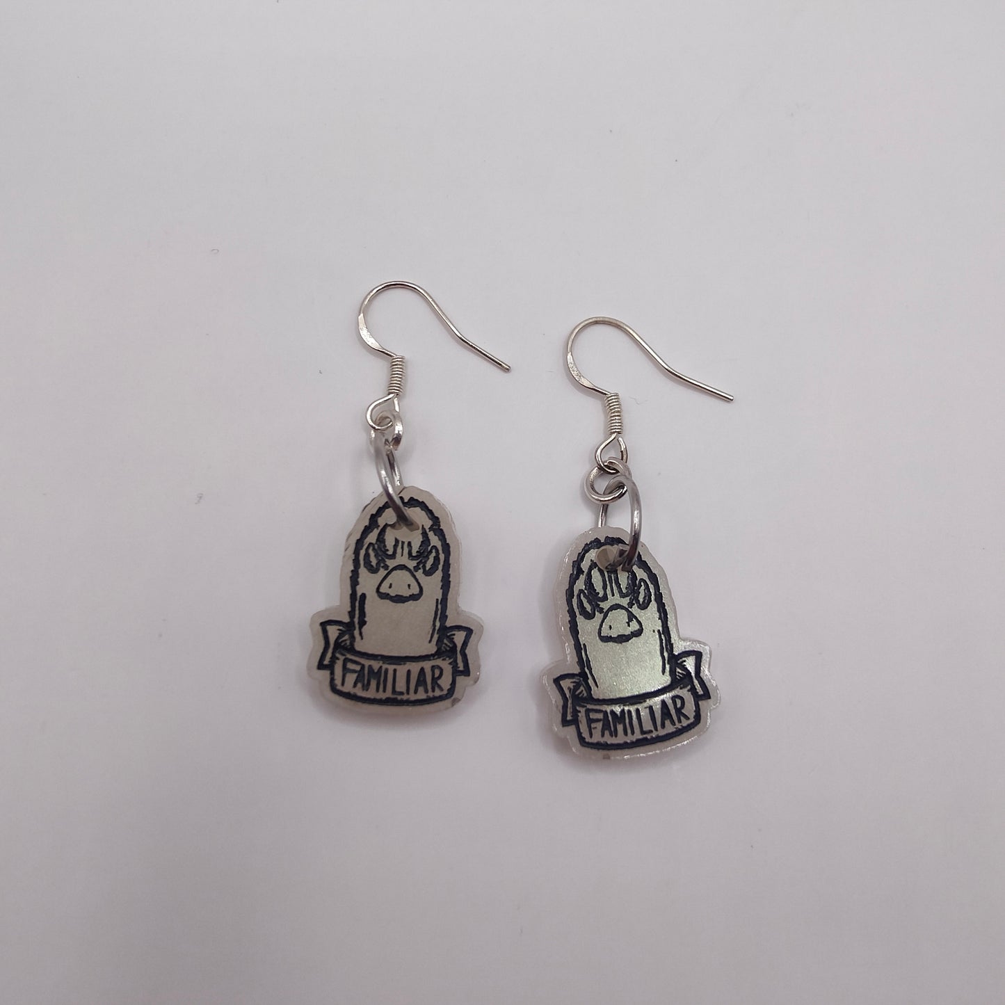 Cat Paw Earrings - White