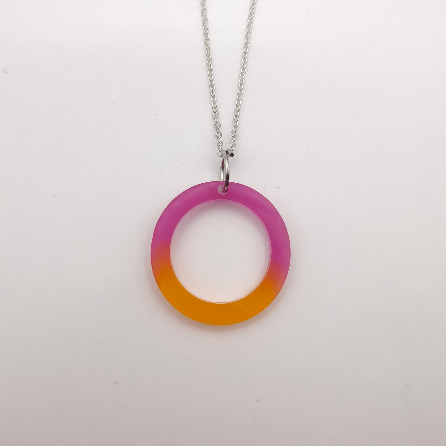 Circle Necklace - Purple/Orange