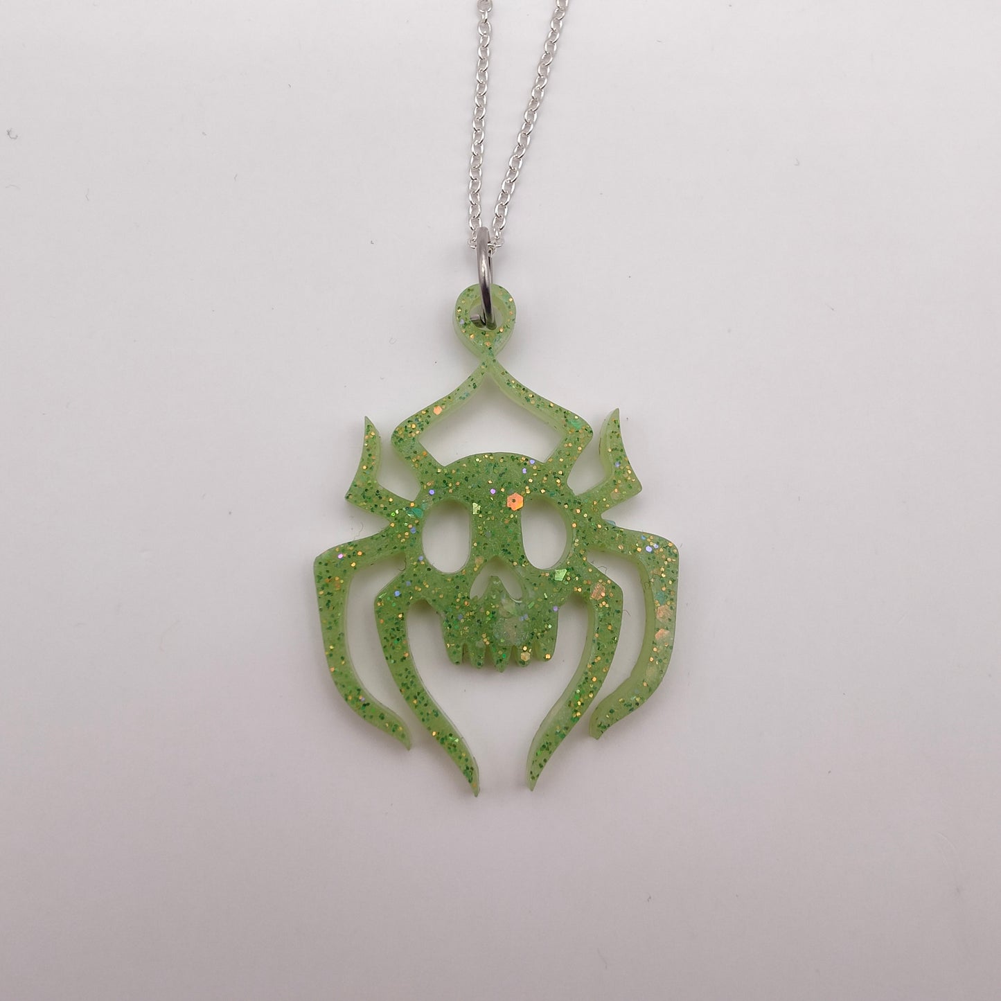 Spider Necklace - Green