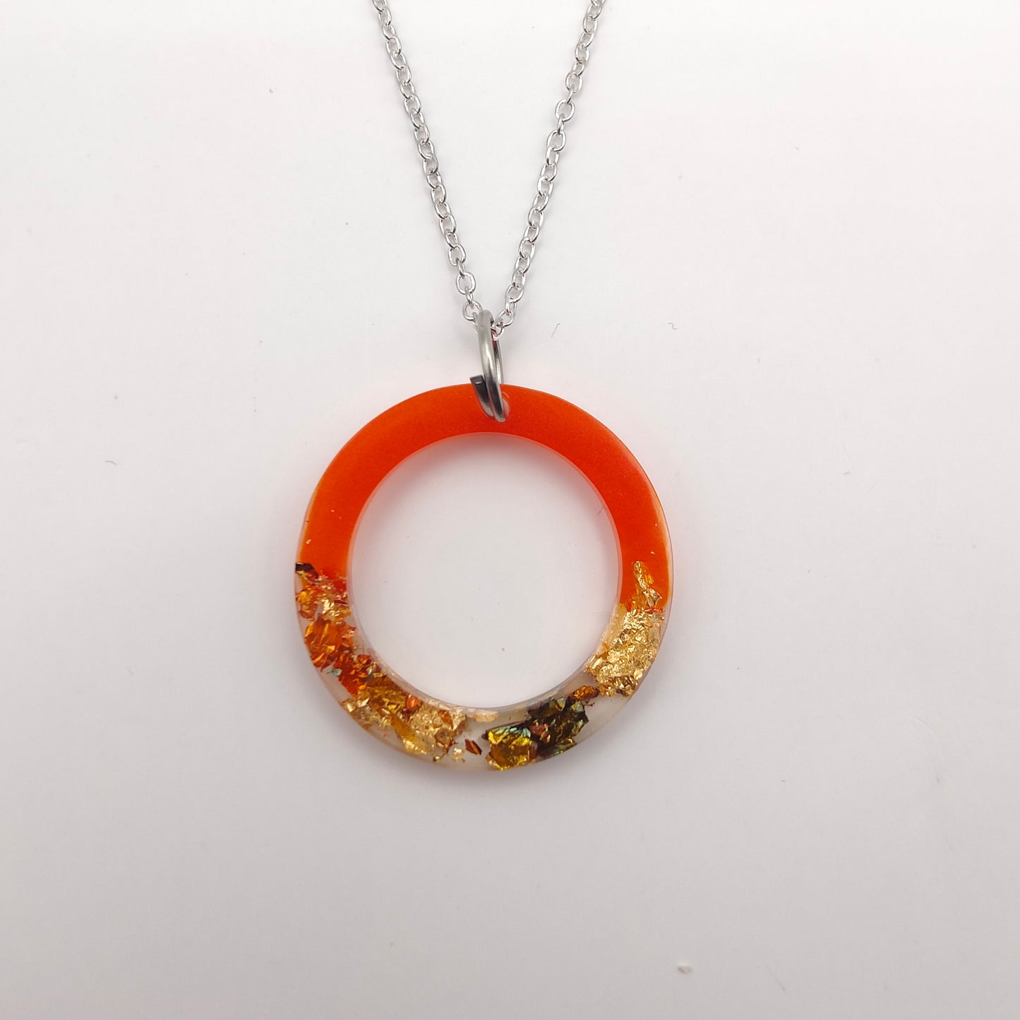 Circle Necklace - Red / Gold