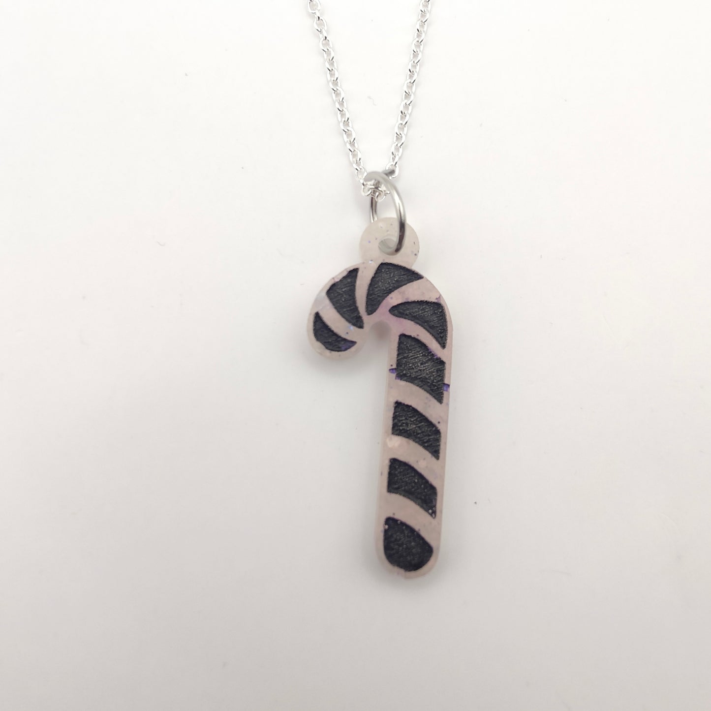 Candycane Necklace - Pink/Black