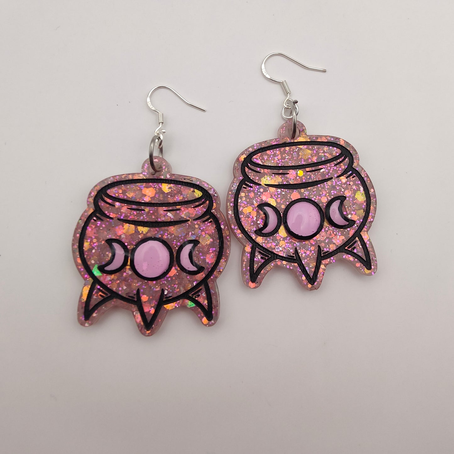 Witch’s Cauldron Earrings - Pink