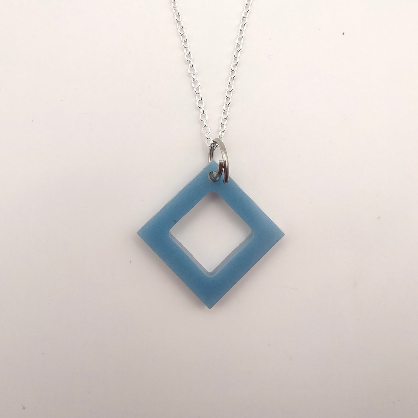 Square Necklace - Blue