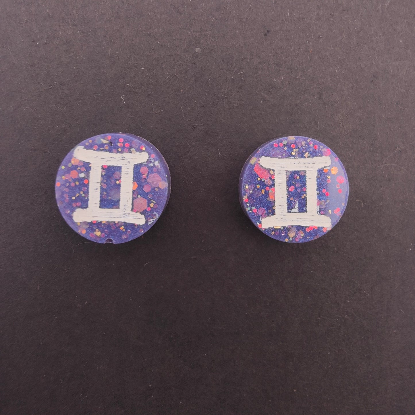 Horoscope Stud Earrings - Gemini Blue