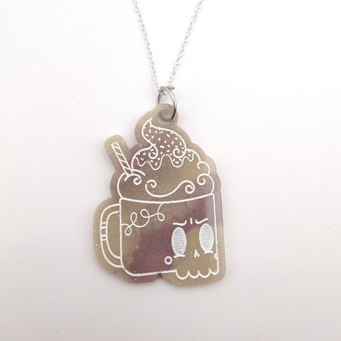 Hot Chocolate Skull Necklace - Green
