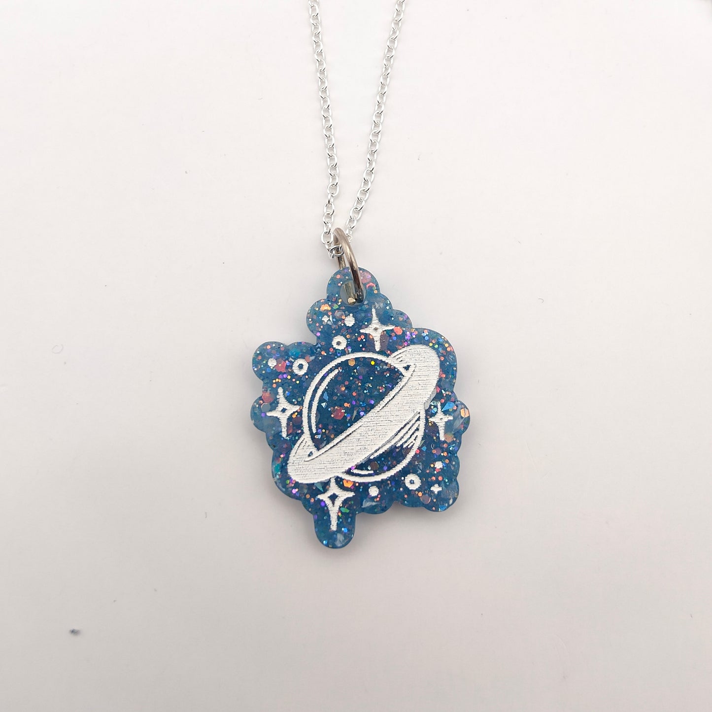 Planet Necklace - Dark Blue