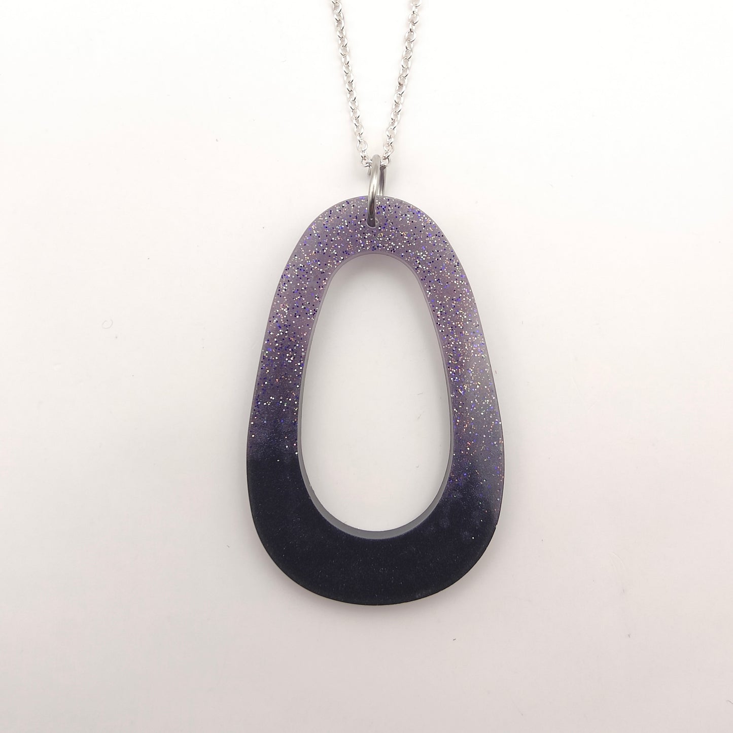Oval Necklace - Purple