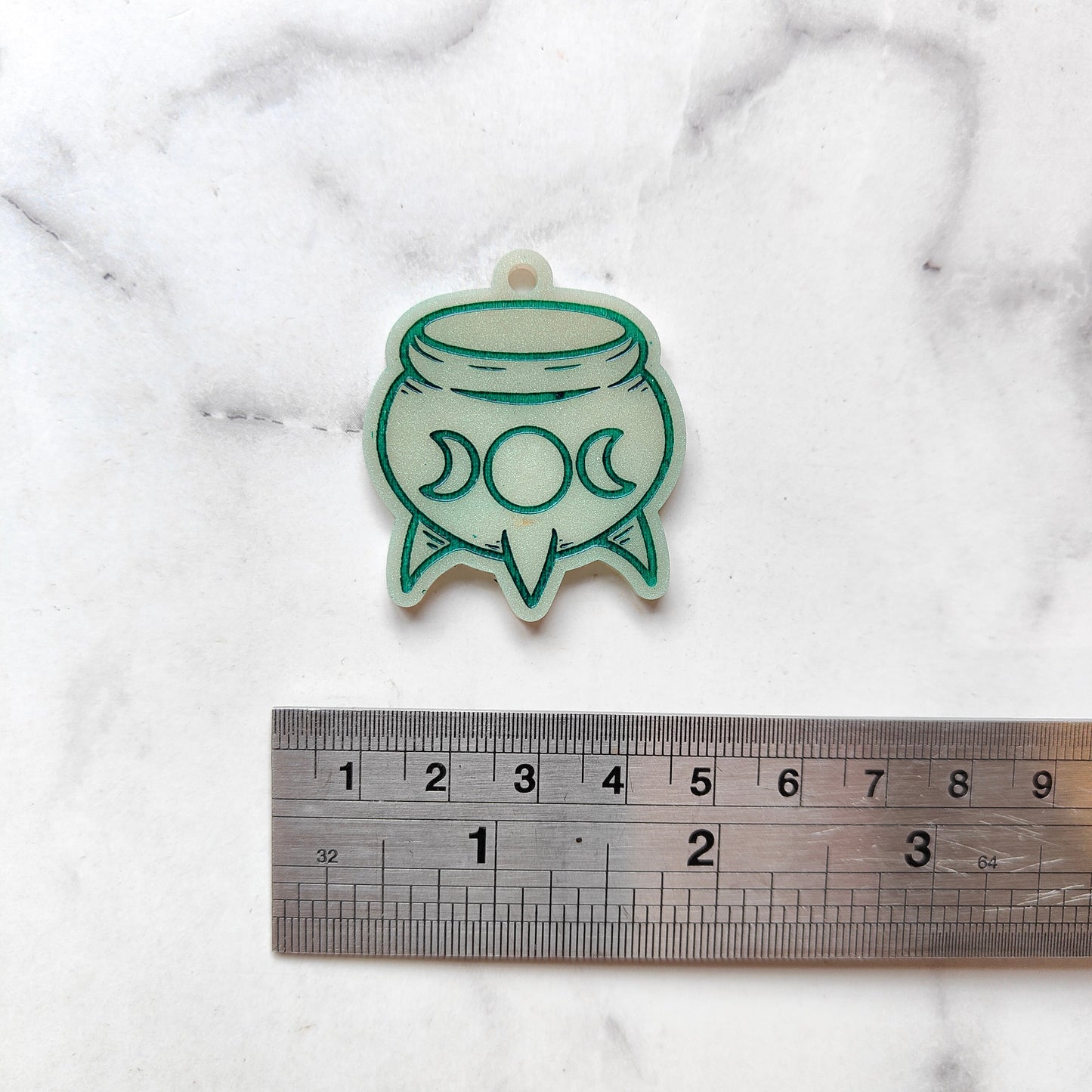 Witch’s Cauldron Earrings - Light Green
