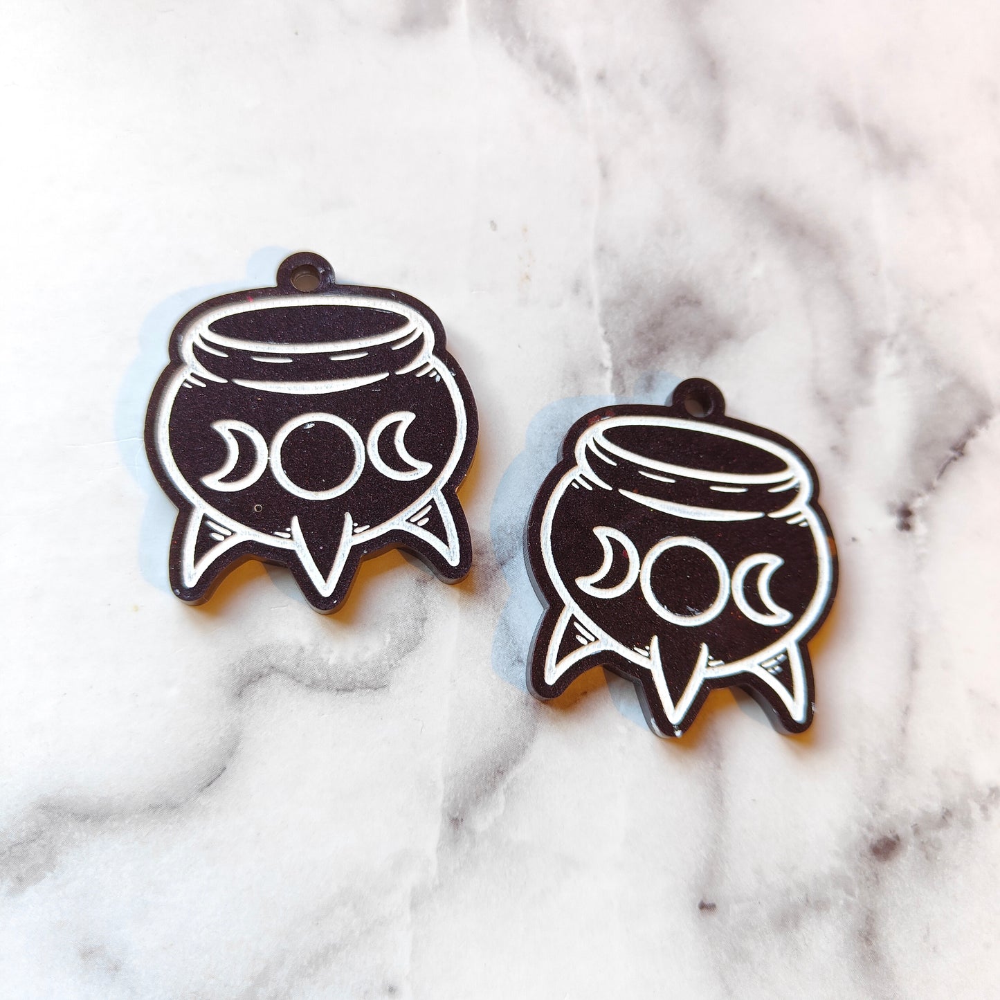 Witch’s Cauldron Earrings - Black