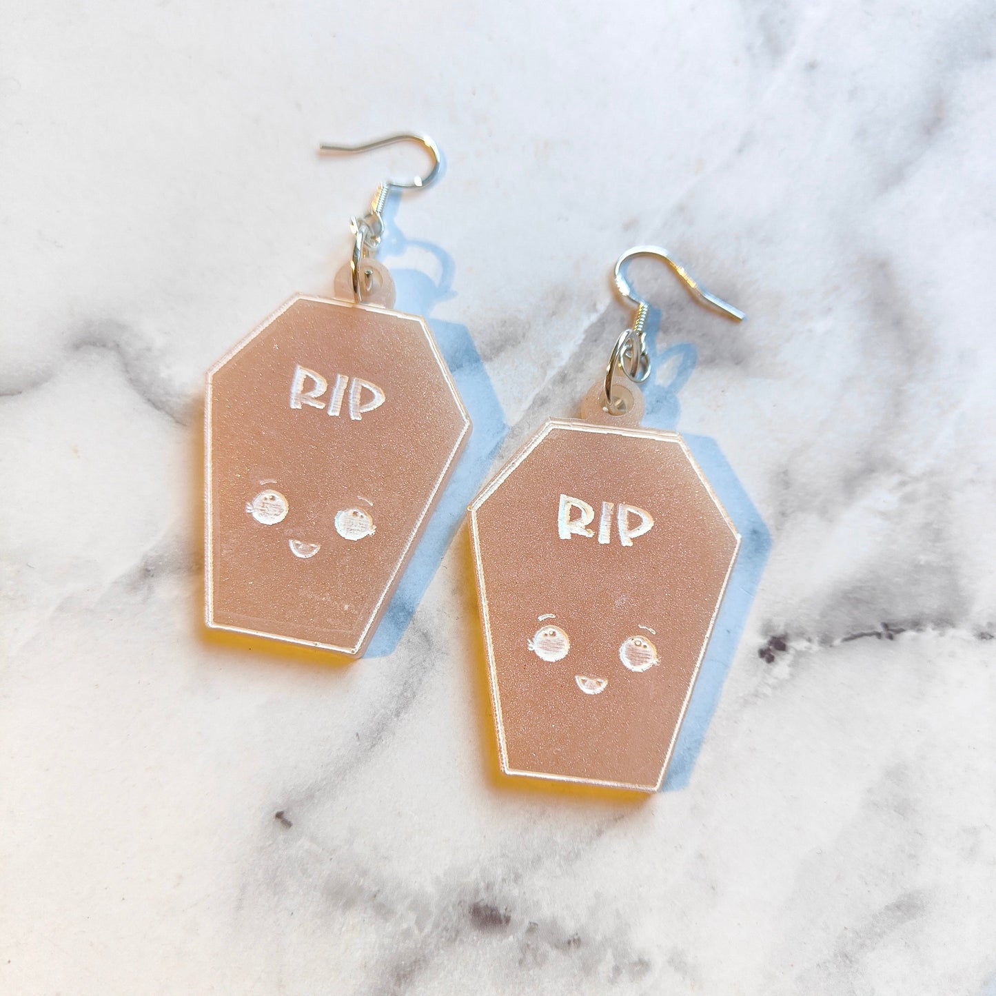 Coffin Kawaii Earrings - Pink