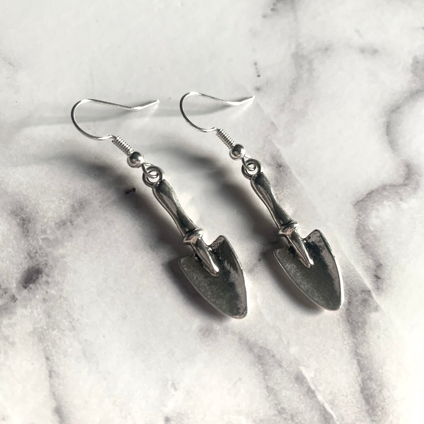 Shovel Earrings - Silver