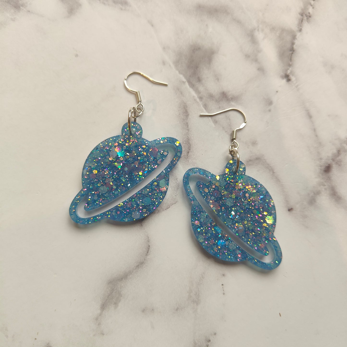 Planet Earrings - Blue