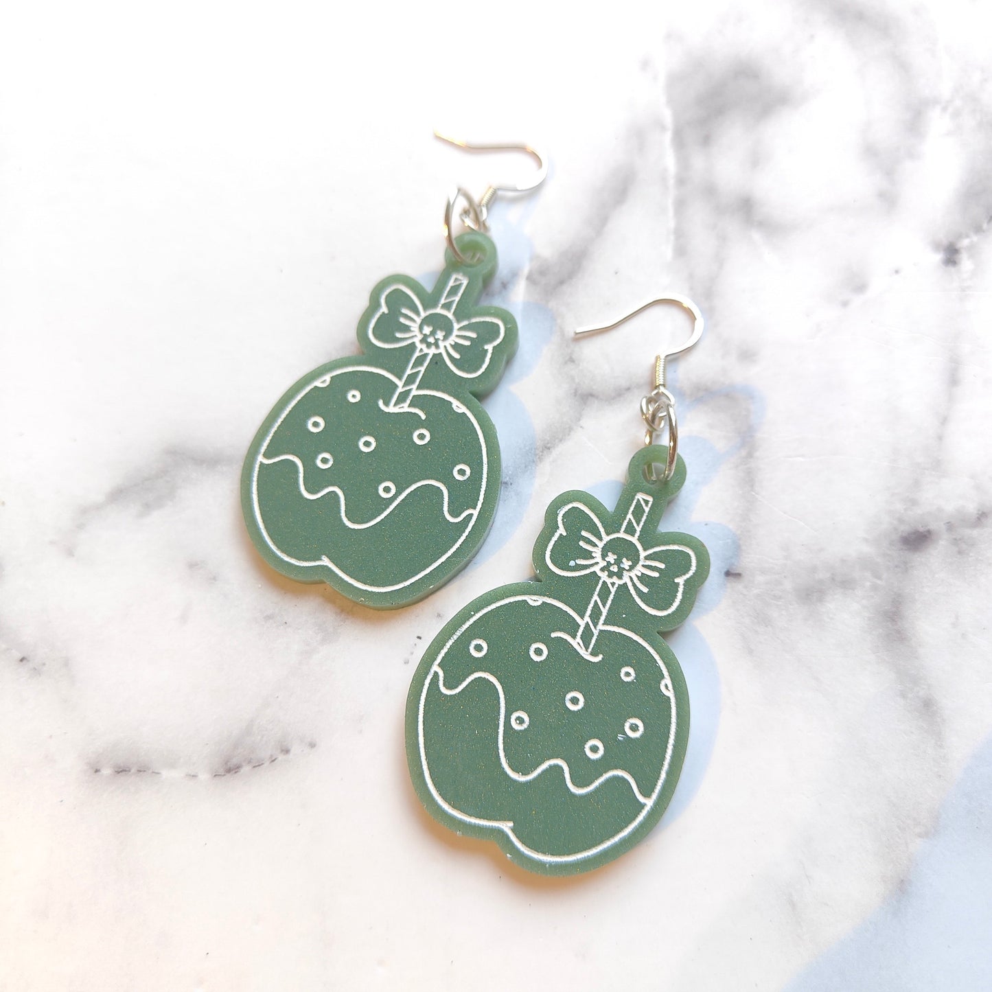 Toffee Apple Earrings - Green