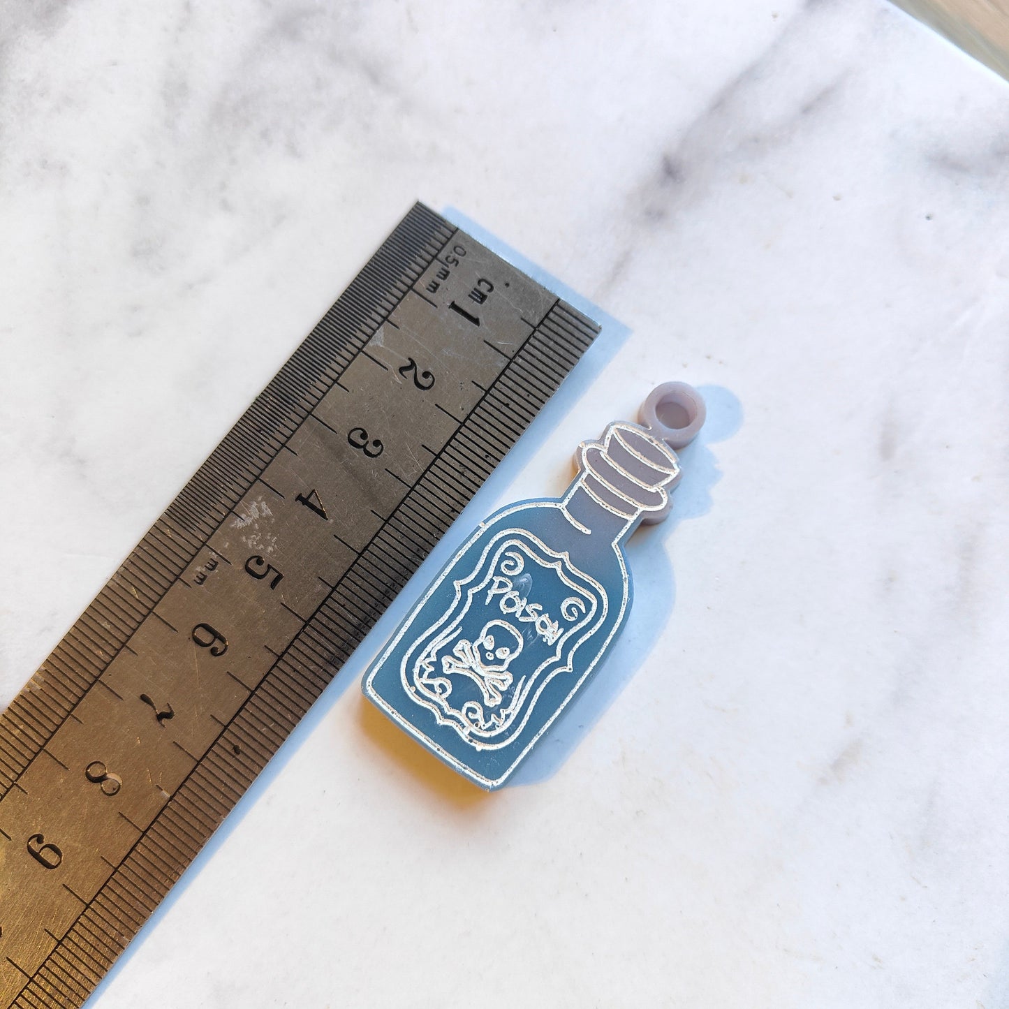 Poison Bottle Earrings - Blue