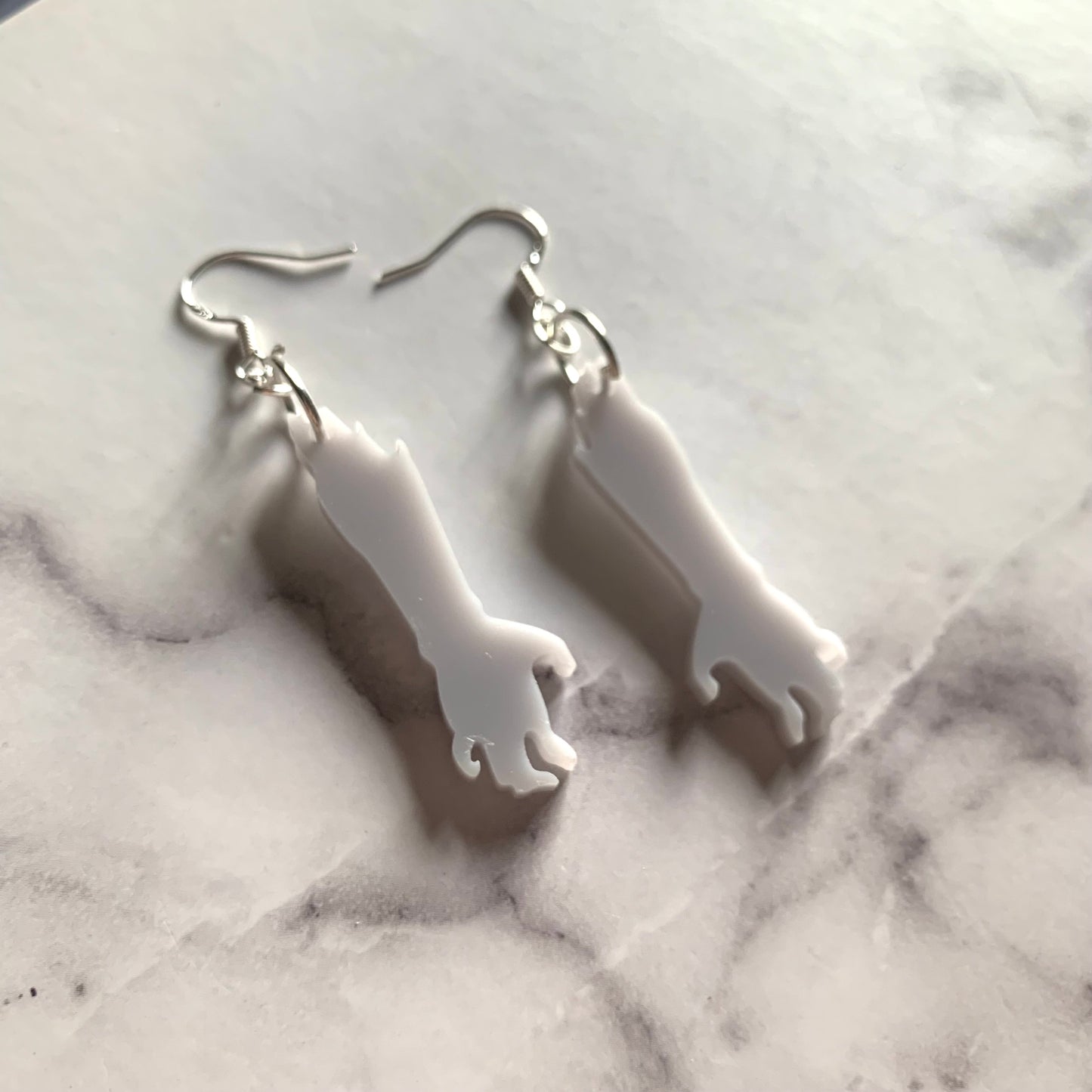 Zombie Arms Earrings - Grey