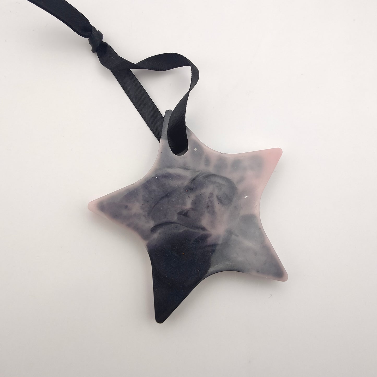 Hanging Decoration - Star Pink/Black