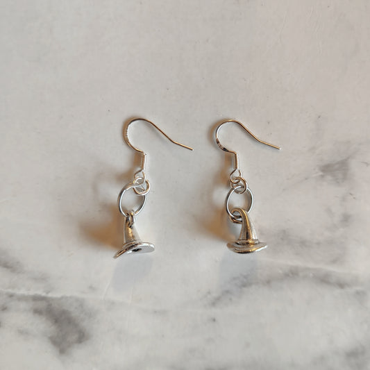 Witch’s Hat Earrings - Silver