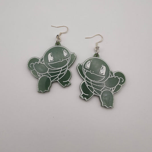 Pocket Monster Earrings - Green