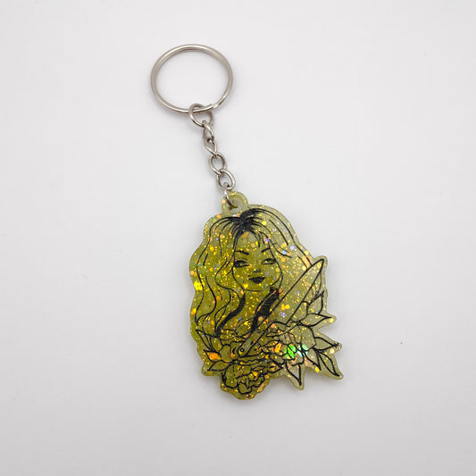 Creepy Doll Keyring - Green