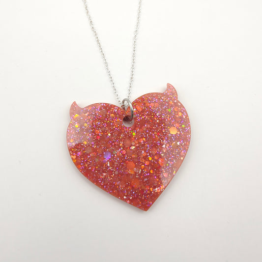 Heart Necklace - Orange