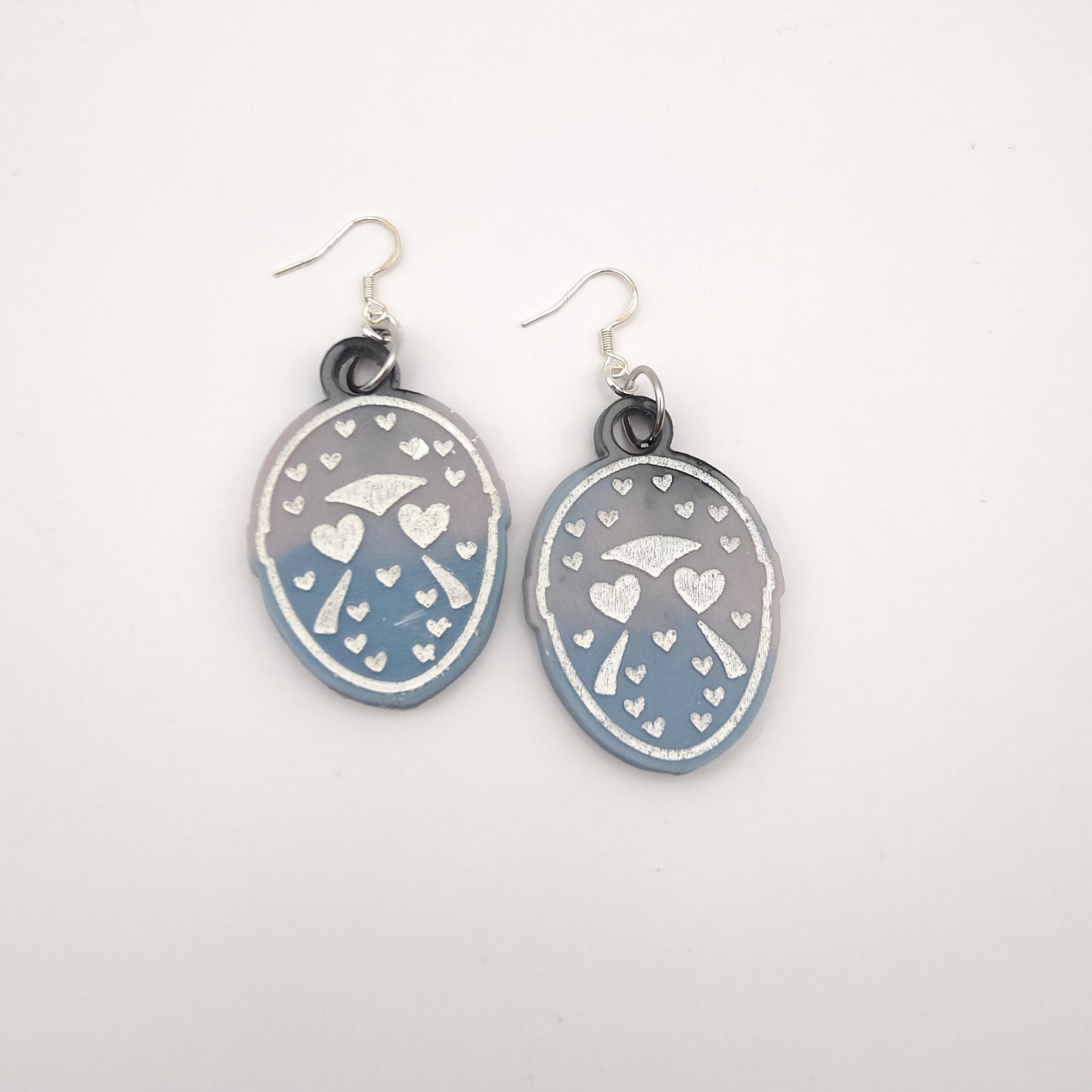 Mask Earrings - Blue / Purple