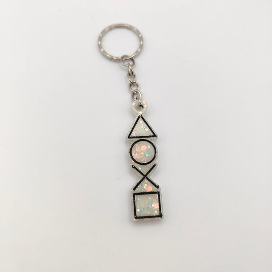 Gaming Keyring - White