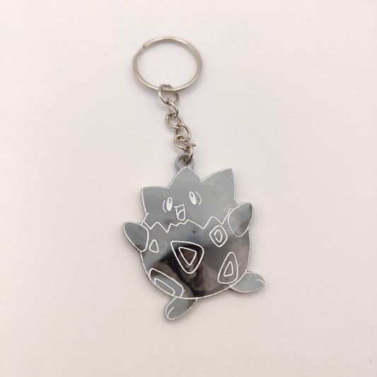 Pocket Monster Keyring - Black/Grey