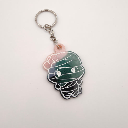 Mummy Keyring -Green / Black / Pink