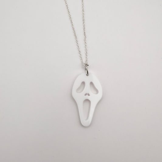 Mask Necklace - White