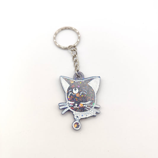 Cat Keyring - Blue Left