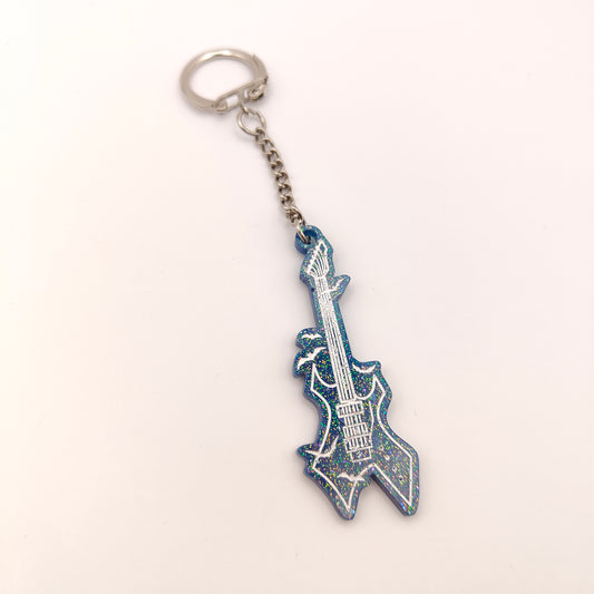 Guitar Keyring - Blue