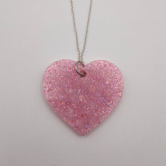 Heart Necklace - Pink